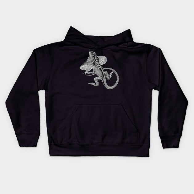 Frilled Neck Lizard | Reptile Animal Kids Hoodie by encycloart